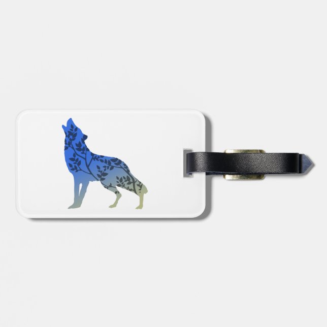 Wolf Tree Luggage Tag (Back Horizontal)