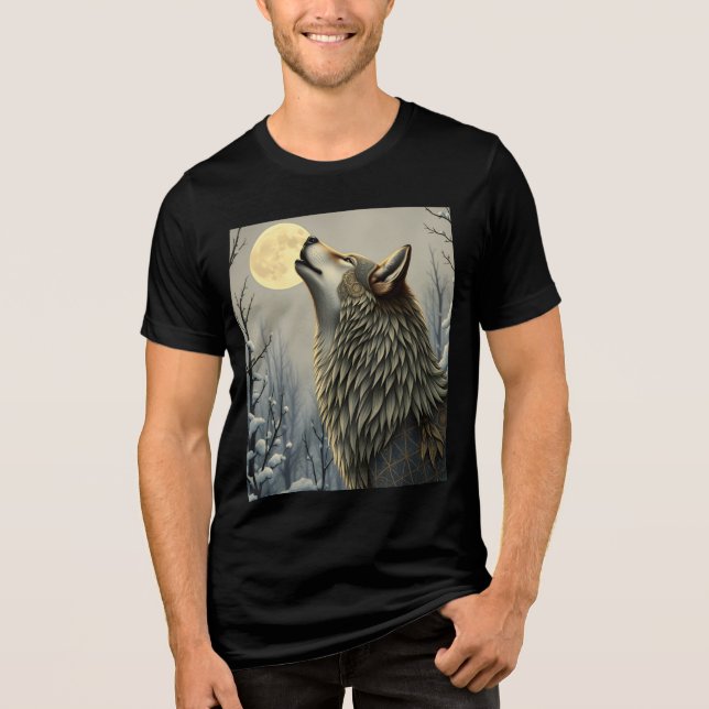 wolf  Tri-Blend shirt (Front)