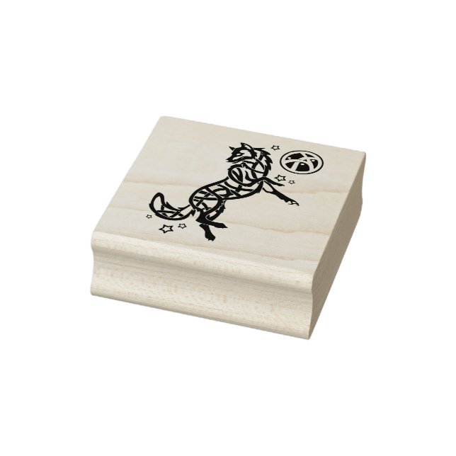 Wolf Tribal Celtic Animal Rubber Stamp (Stamp)