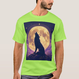 Wolf Under the Moon. T-Shirt