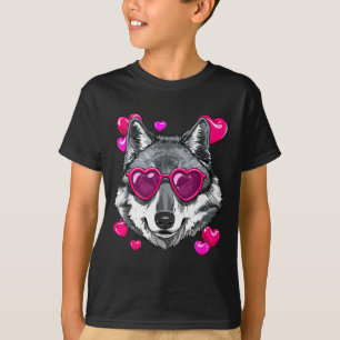 Wolf Valentines Shirt Wolf Heart Animal Face Wolf 