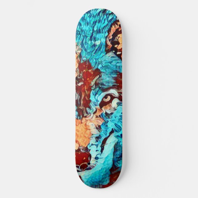 Wolf Van Gogh Element Zero Custom Pro Board Skateboard (Front)