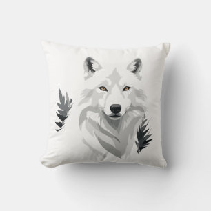 Wolf Vector Graphic Art Portrait Animal Spirit Cushion