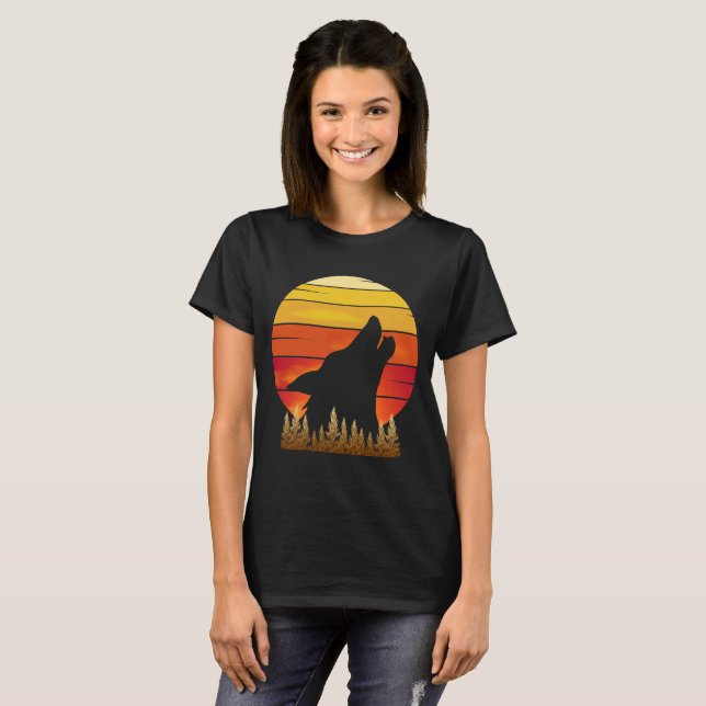 wolf vintage sunset T-Shirt (Front Full)