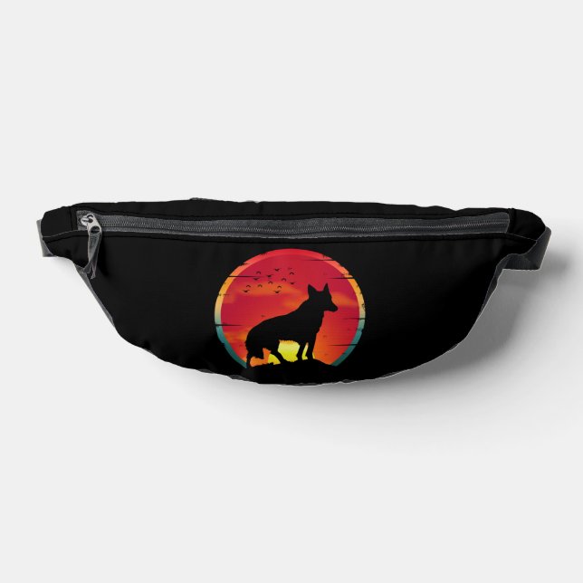 Wolf  Vintage Sunset T-Shirt Bum Bags (Lay Down)