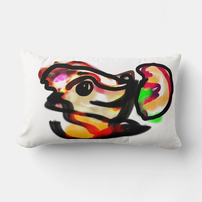 Wolf waiting Autumn  Lumbar Cushion (Front)