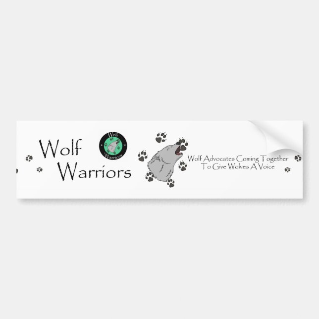 Wolf Warriors Bumper Sticker (Front)