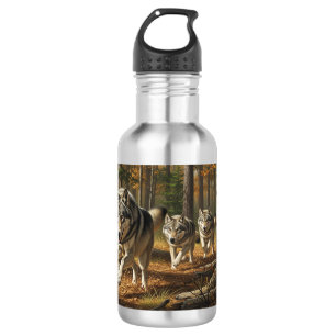 Wolf Water Bottle style 1