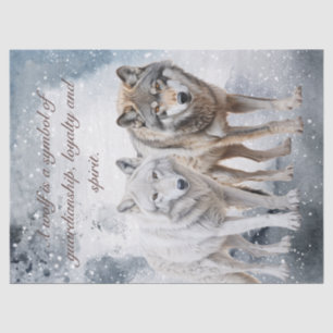 Wolf Watercolor Tissue Paper