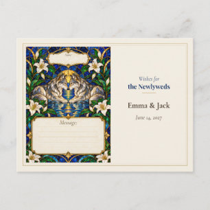 Wolf Wedding Guest Book Wishes Postcard