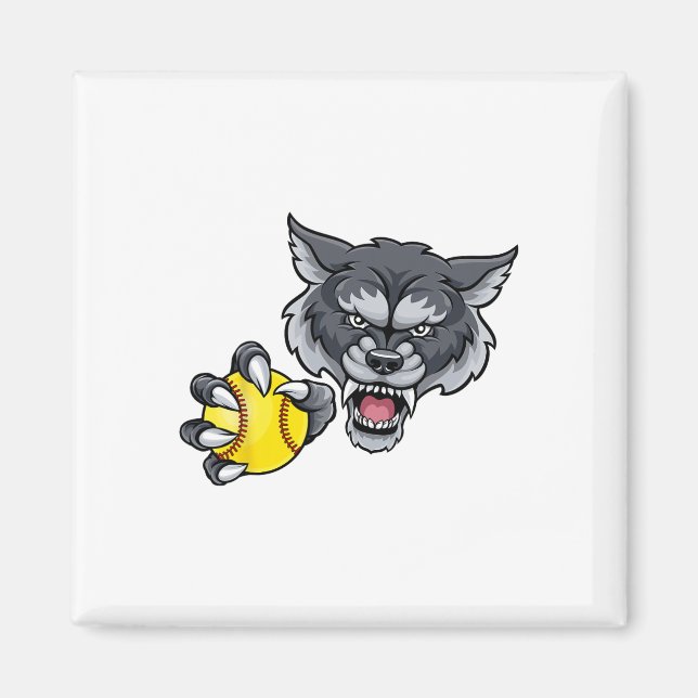 Wolf Werewolf Softll Ll Animal Mascot  Magnet (Front)