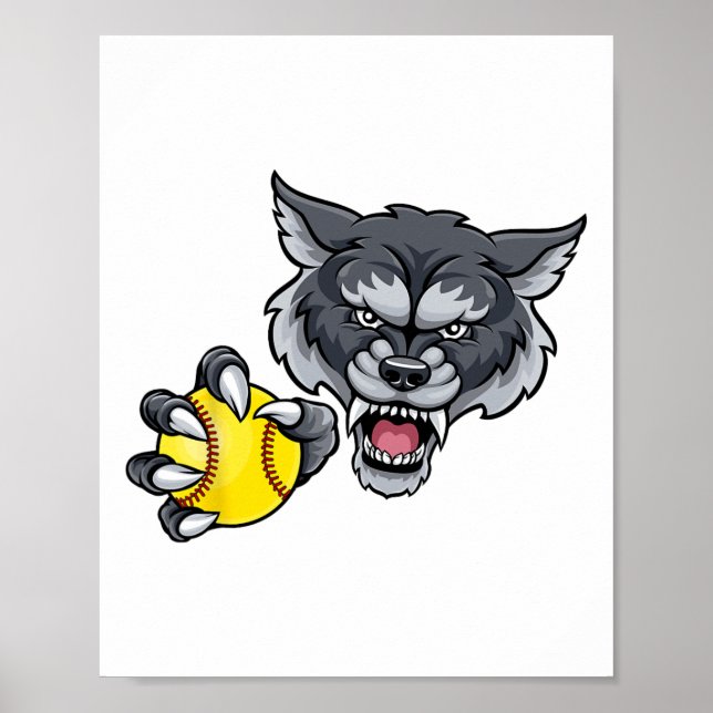 Wolf Werewolf Softll Ll Animal Mascot  Poster (Front)