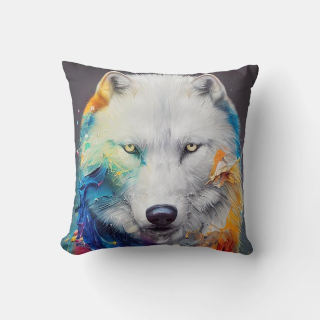 Wolf White wolf Animal Discovery Adventure Nature  Cushion (Front)