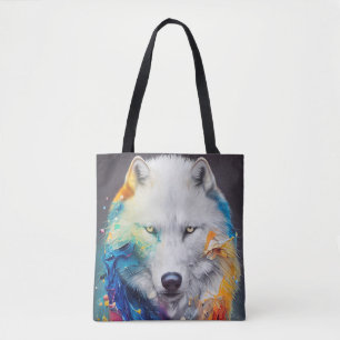 Wolf White wolf Animal Discovery Adventure Nature Tote Bag