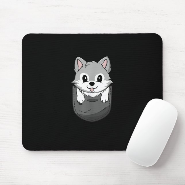 Wolf Wild Animal Lover Hunter Zoology Mouse Pad (With Mouse)