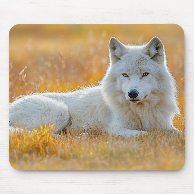 Wolf Wild Animal Loving Portrait Mouse Pad (Front)