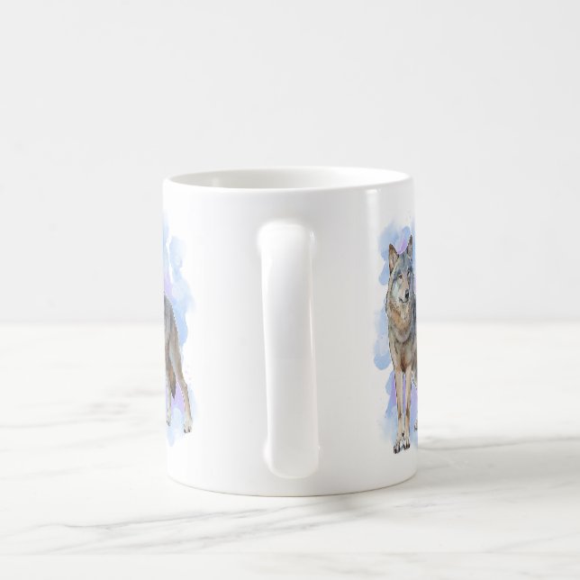 Wolf wildlife coffee mug (Handle)