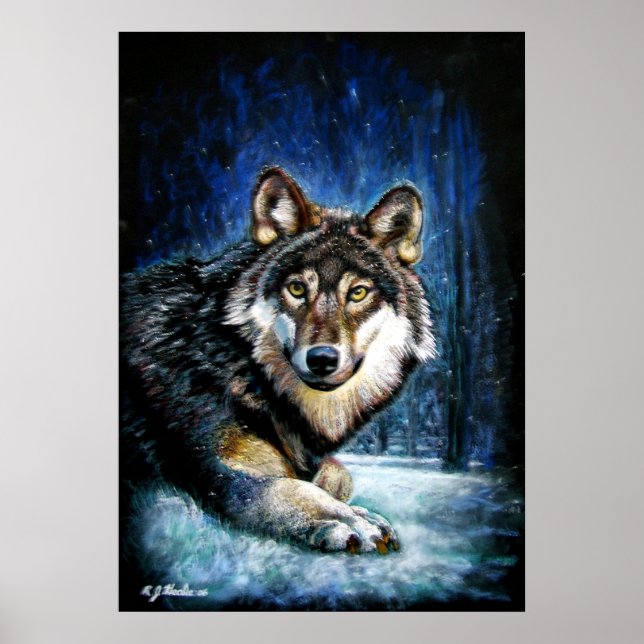 Wolf Wildlife print poster (Front)