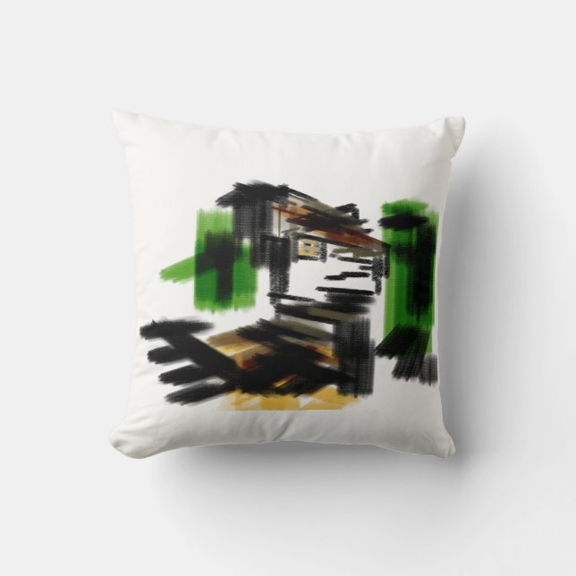 Wolf winter fun cushion (Front)