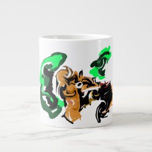 Wolf winter joy large coffee mug