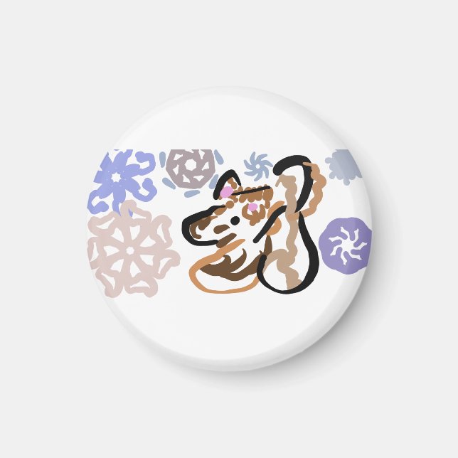Wolf winter love magnet (Front)