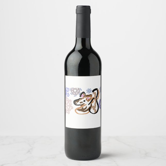 Wolf winter love wine label (Front)