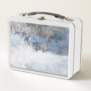 WOLF WINTER TERRITORIES METAL LUNCH BOX