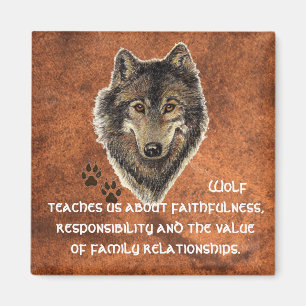 Wolf, Wolves Animal Totem, Nature Guide Magnet