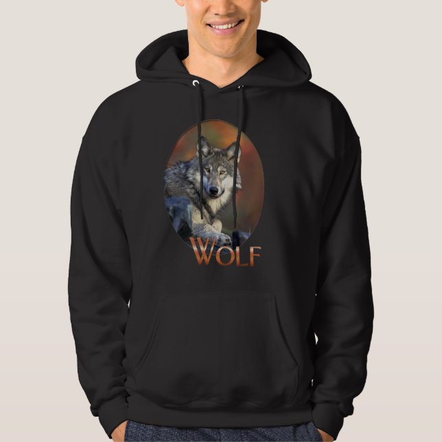 wolf wolves canis+lupis lovers hoodie (Front)