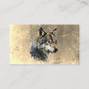 Wolf Wolves Head Logo Animal Wildlife Nature Business Card