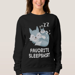Wolf Wolves Nap Sleeping Sleep Pajama Pajamas Nigh Sweatshirt