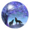 Wolf Wolves Wildlife Animals Blue Stickers
