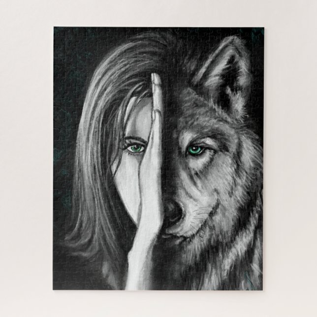 Wolf Woman Jigsaw Puzzle Emotion - Painting (Vertical)