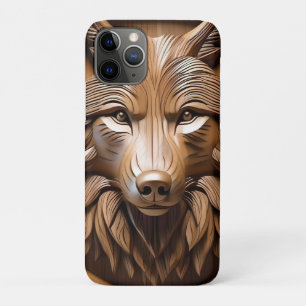 Wolf Wood Carving, Case-Mate iPhone Case