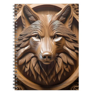Wolf Wood Carving, Notebook