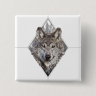 wolf×woods 15 cm square badge