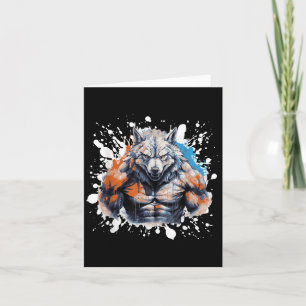 Wolf Workout Gym Fighter Bodybuilder Card