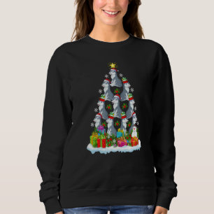 Wolf Xmas Holiday Wolf Christmas Tree Sweatshirt