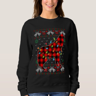 Wolf Xmas Lights Ugly Christmas Sweater