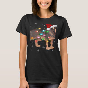 Wolf Xmas Lights Wolf Christmas T-Shirt