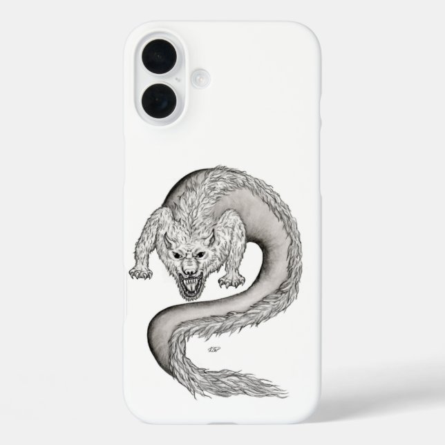Wolfdragon black and white design Case-Mate iPhone case (Back)