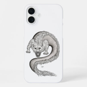 Wolfdragon black and white design iPhone 16 plus case