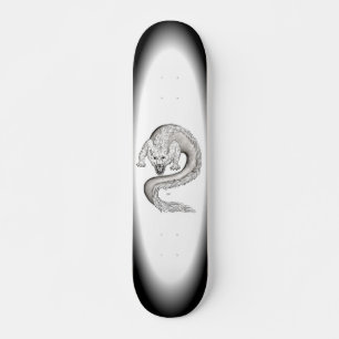 Wolfdragon black and white Design Skateboard