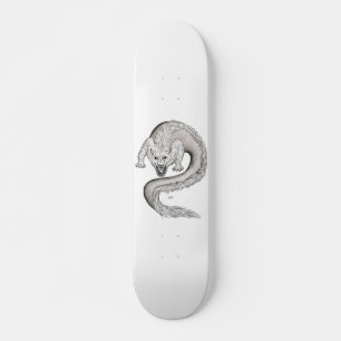Wolfdragon black and white Design Skateboard