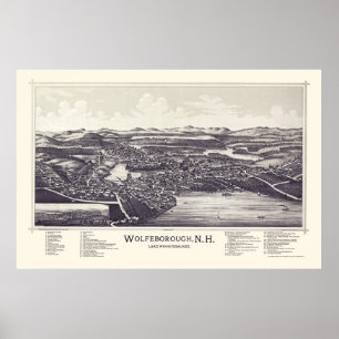 Wolfeborough, NH (Wolfeboro) Panoramic Map - 1889 Poster