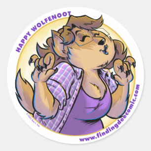 Wolfenoot Dee Classic Round Sticker