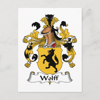 Wolff Family Crest Postcard