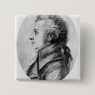 Wolfgang Amadeus Mozart 15 Cm Square Badge