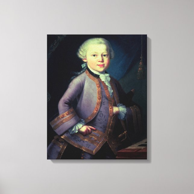 Wolfgang Amadeus Mozart , 1763 Canvas Print (Front)
