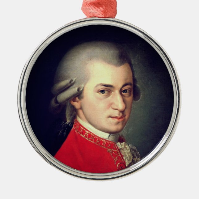 Wolfgang Amadeus Mozart 1819 – Barbara Krafft Metal Tree Decoration (Front)